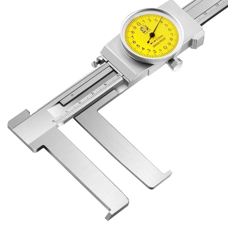 

With table inner groove caliper Flat head Knife head Cylinder head Inner groove caliper 150 200 300mm