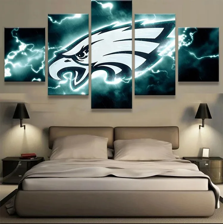 

Hot selling decorative paintings, printed posters, 5-pack eagle American home decor posters