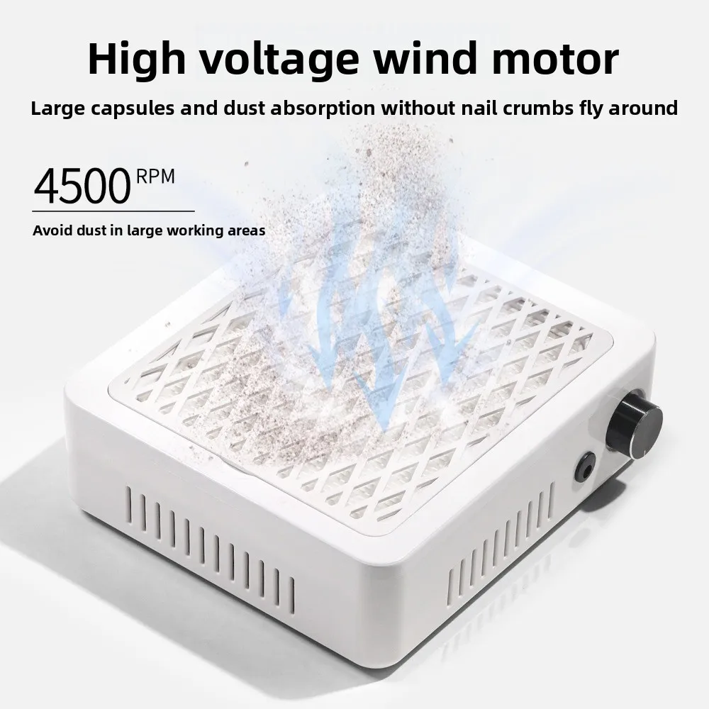 

4500RPM Brushless Nail Dust Collector Powerful Suction High Suction Power Nail Vacuum Cleaner Adjustable Speed