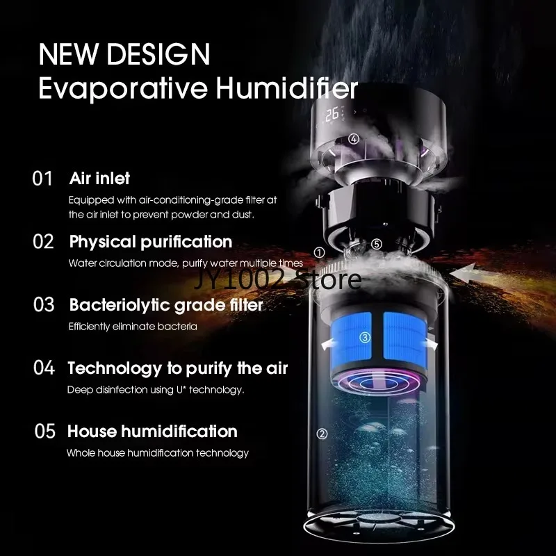 New 10L Large CapacityEvaporative Humidifier No Mist Humidificador