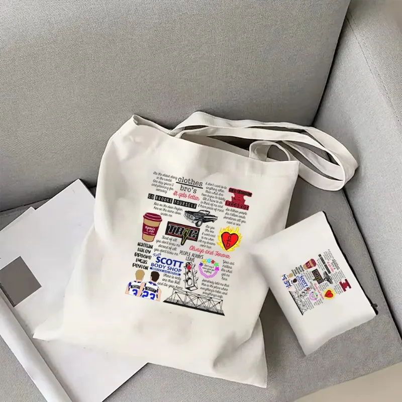 Keith Scott Body Shop OTH Collage Canvas Bag Pop Culture Tote Bag Hill Bag Keith One Tree Hill inspirierte TV-Themen-Umhängetasche