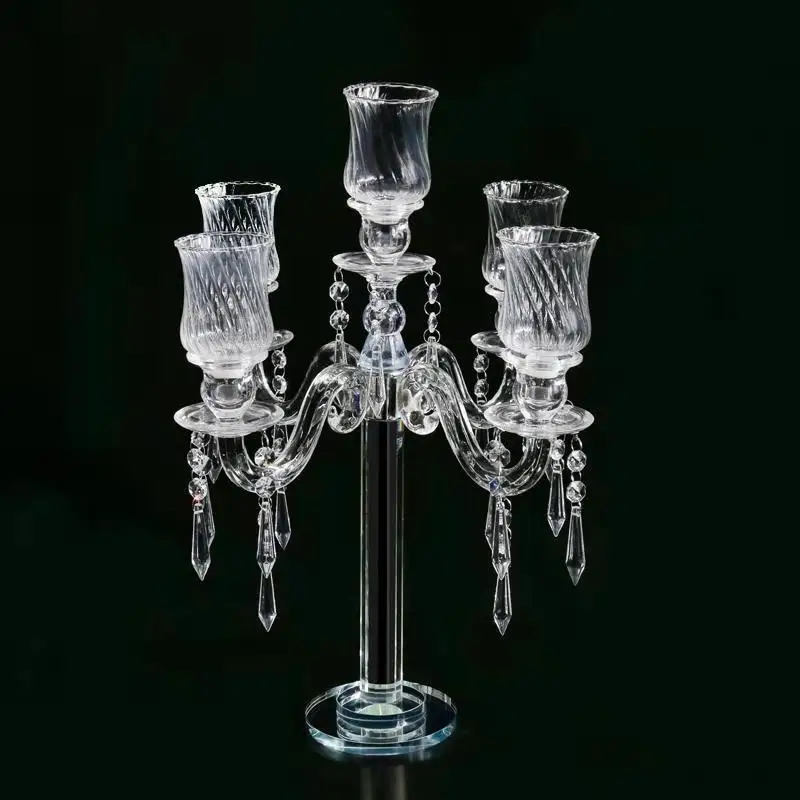 

Living Room Candelabro Candle Holder Wedding Table Decoration Crystal Vintage Candle Holder Lantern Velas Desk Decorations ZT