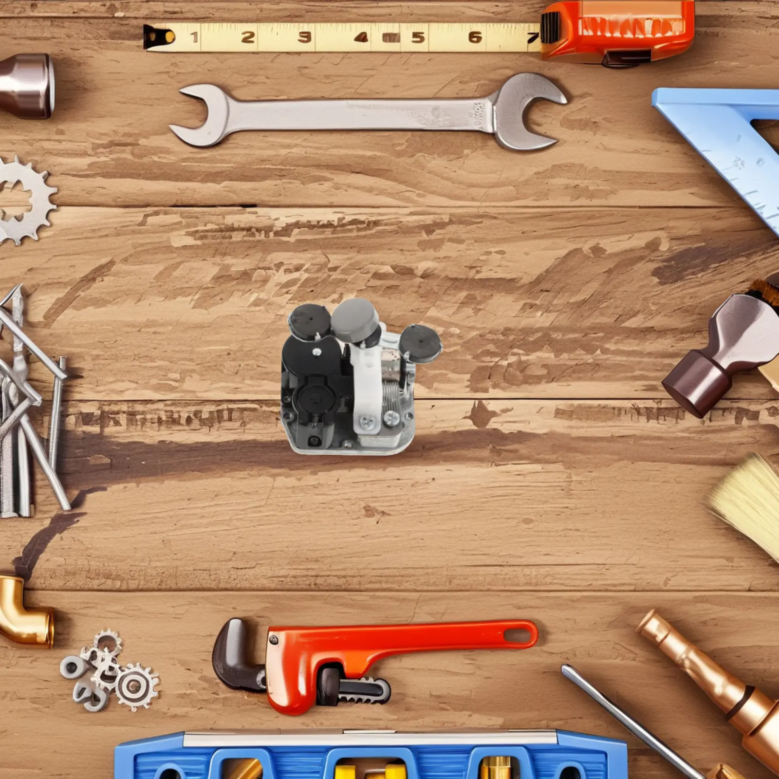 Music Diy Hand Crank Musical Mechanism Grey Wind up Movement Clockwork