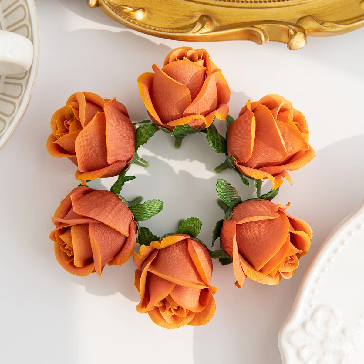 Künstliche Blume Seide Günstige Rose Kopf Hause Hochzeit Dekoration Weihnachten Party DIY Geschenk Box Sammelalbum Handwerk Handgelenk Blume Hotsale – Detail 6