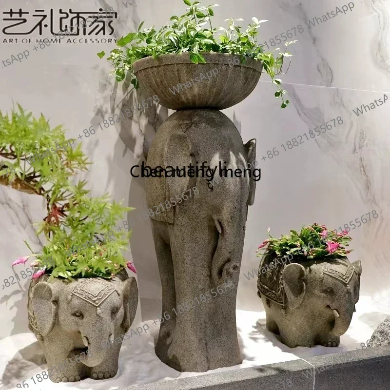 zS173Flower pot succulent garden arrangement outdoor landscaping floor decoration