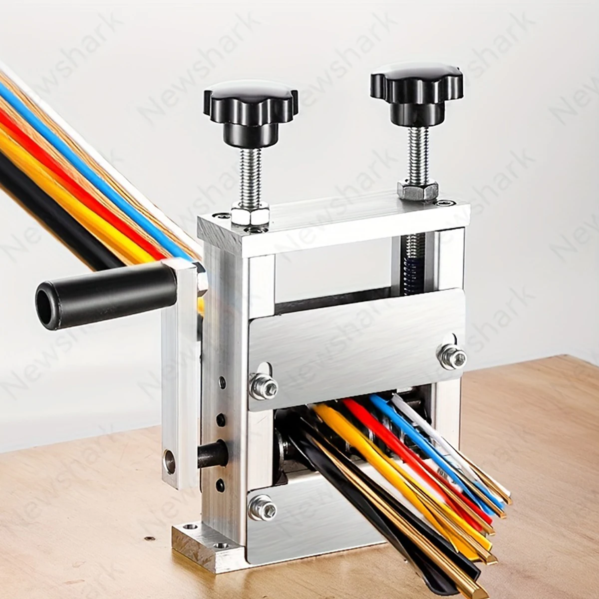 Manual Wire Stripping Machine, Wire Stripper Machine with Hand Crank Portable, Wire Stripping Tool Aluminum Construction