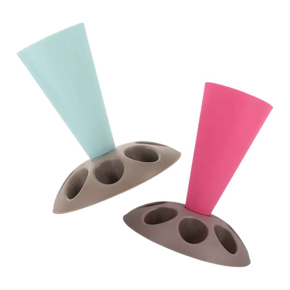 

2Pcs Baking Tool Holder Stand 8 Slots Piping Bag Nozzle Storage Easy Clean Detachable Base Organized Kitchen Space