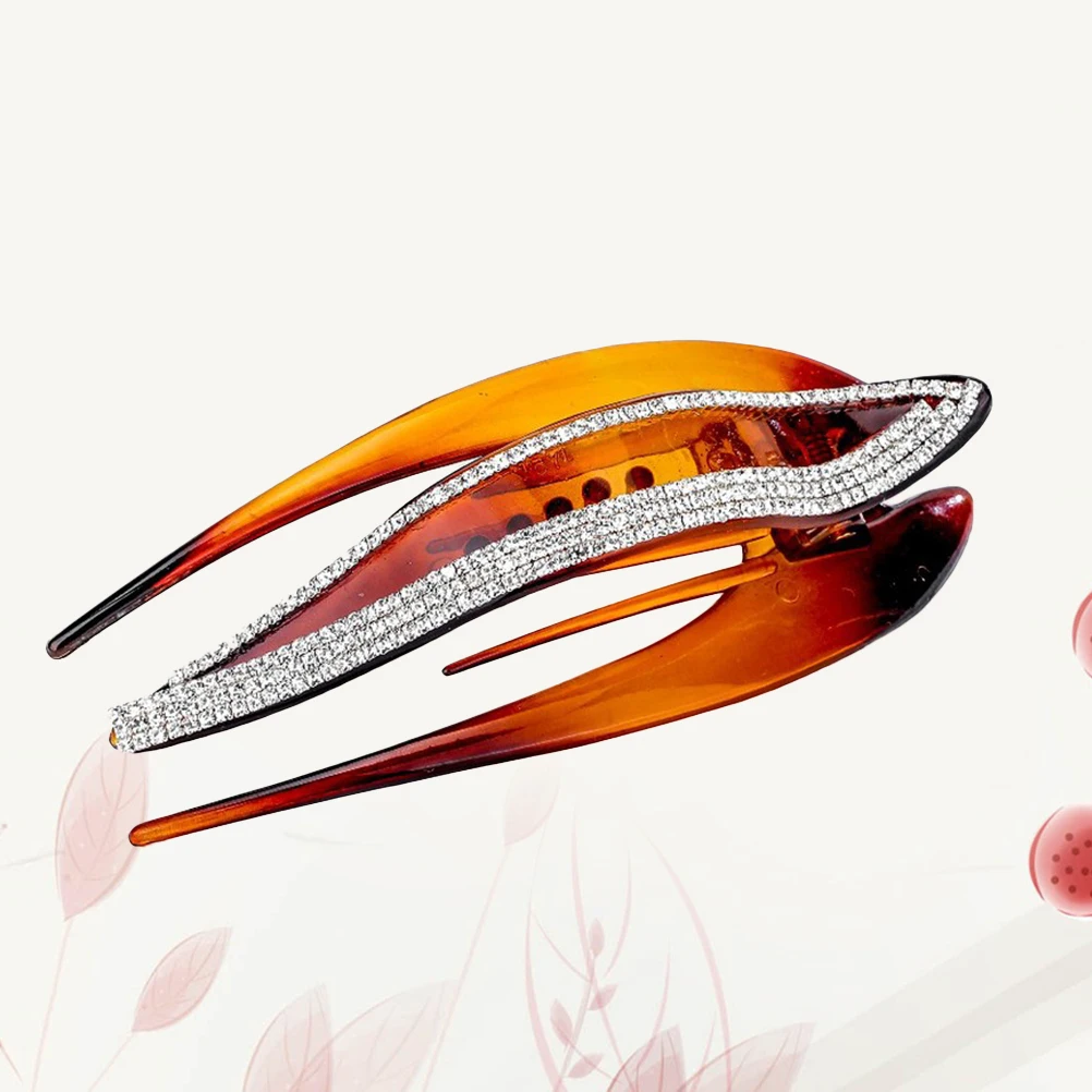 

Duckbill Hair Accessories Clips for Alligator Women Dressy Diamond Sparkly Mother Bling