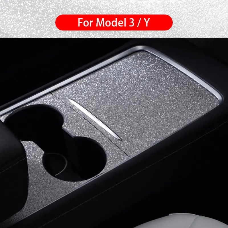 Car Protective Film Central Control Panel Sticker For Tesla Model 3 Model Y 2021-UP Flash Diamond Central Control Cover Interior