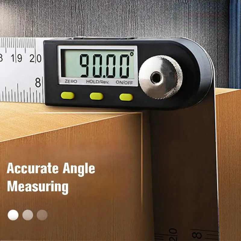 200/300/500mm Digital Protractor Angle Ruler Finder Meter Steel Goniometer Inclinometer Electron Woodworking Measuring Tool