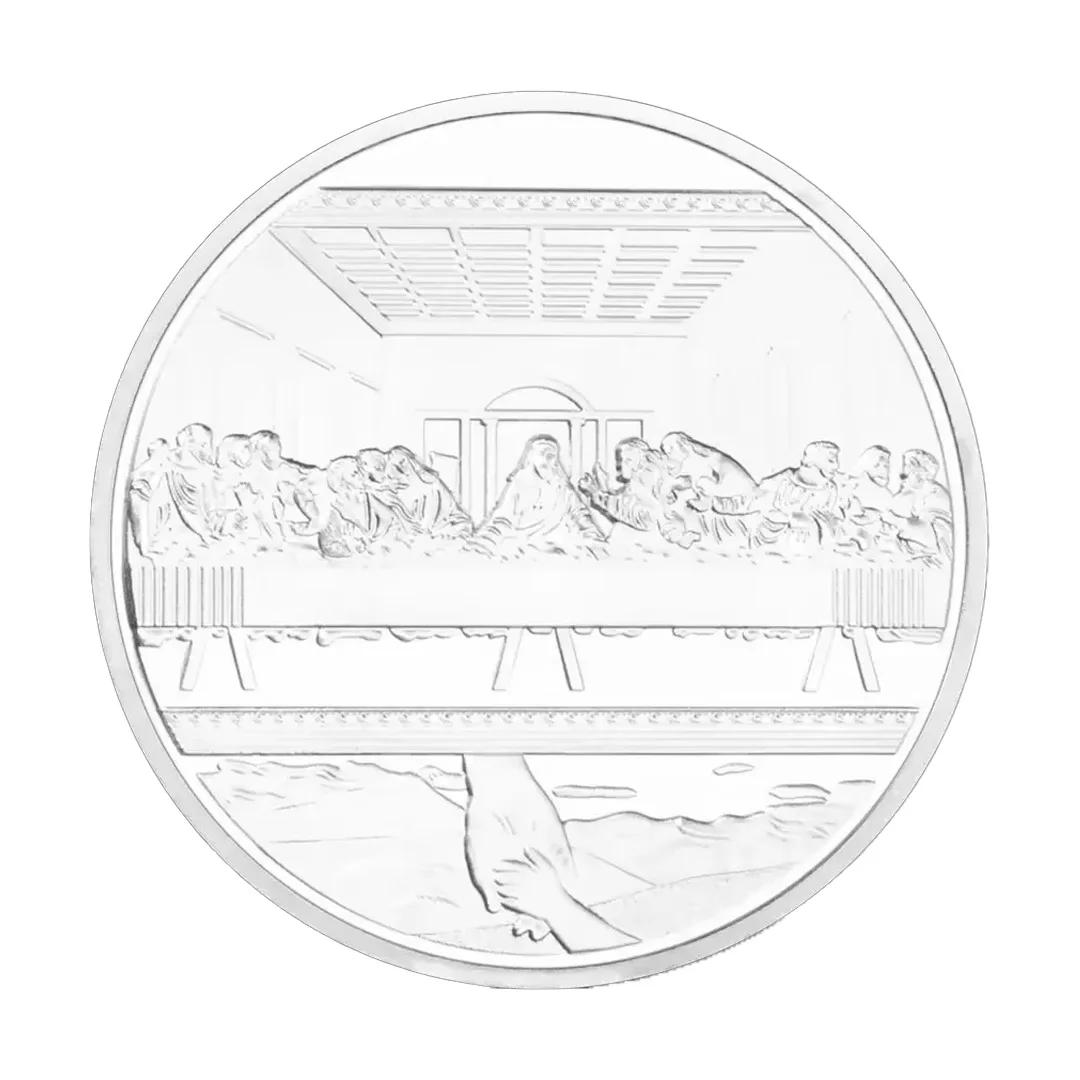 Silvery Plated Jesus Pattern God Silver Plated Souvenir Coin Loves The World Collectible Gift Last DinnerJesus Collection Coins