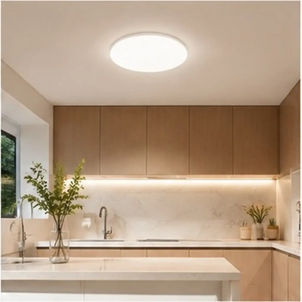 2Pcs 16.93 Inch Acrylic Light Diffuser Panel Round Ceiling Lamp Shade Diffuser for LED Lights Anti-Eye-Strain Uniform Light
