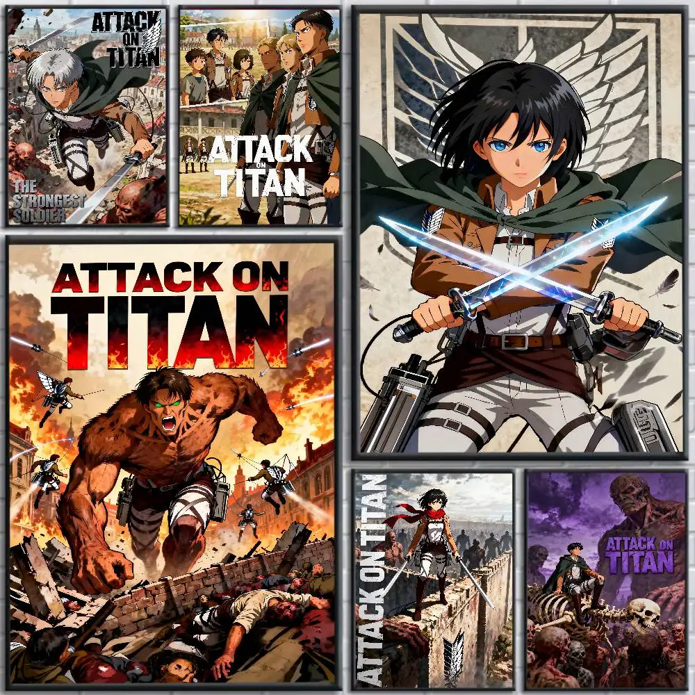 Attack On Titan Poster Print For Living Room Bedroom Home Decor Japanese Anime Series Canvas Painting Wall Art