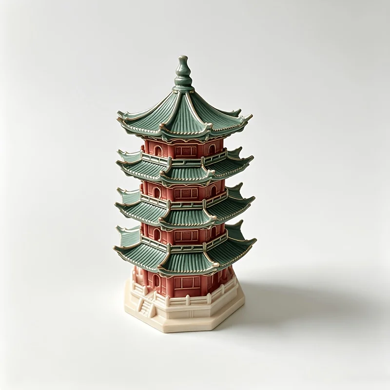 DIY coloring national building four-story Wenchang tower sculpture statue pagoda high tower ancient tower pavilion landscaping