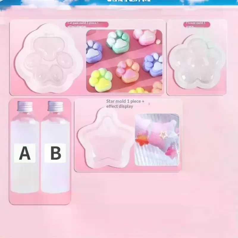 1 Set Liquid Silicone Maker For DIY Taba Art Crafting Molding Decompression Gift Make Your Own Super Soft Squishies Maker