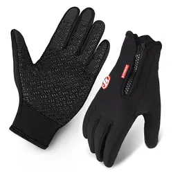 Gants chauds pour écran tactile, imperméables, coupe-vent, antidérapants, pour Sports de plein air, cyclisme, ski, réglables, hiver