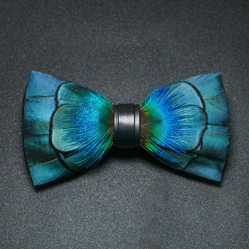 JEMYGINS Neue Design männer Hochzeit Fliege Mode Handgemachte Feder BowTie Geschenk für Geburtstag Party Männer Fliege Anzug Zubehör – Detail 5
