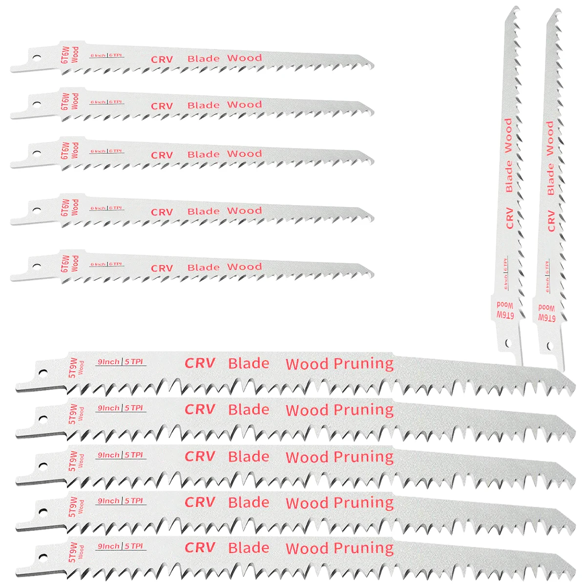 12/4Pcs Reciprocating Saw Blades Saber Saw Handsaw Multi Saw Blade For Wood Metal Plastic Pipe Fast Cutting Power Tool Accessory