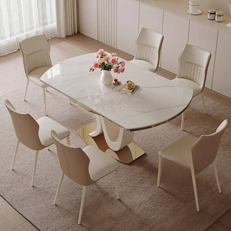 Small Space Dining Tables White Items Italian Expandable Extending Dining Tables Modern Nordic Mesas Comedor Furniture For Home