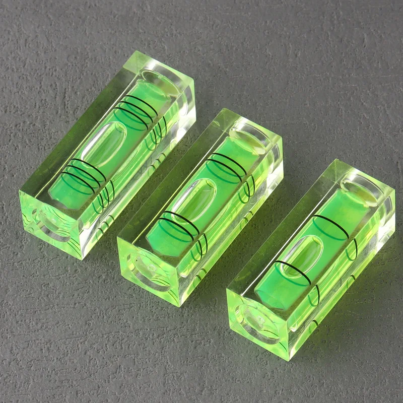 5PCS Square Horizontal Bubble 15 * 15 * 40mm Acrylic Spirit Bubble Level Gauge Accessories