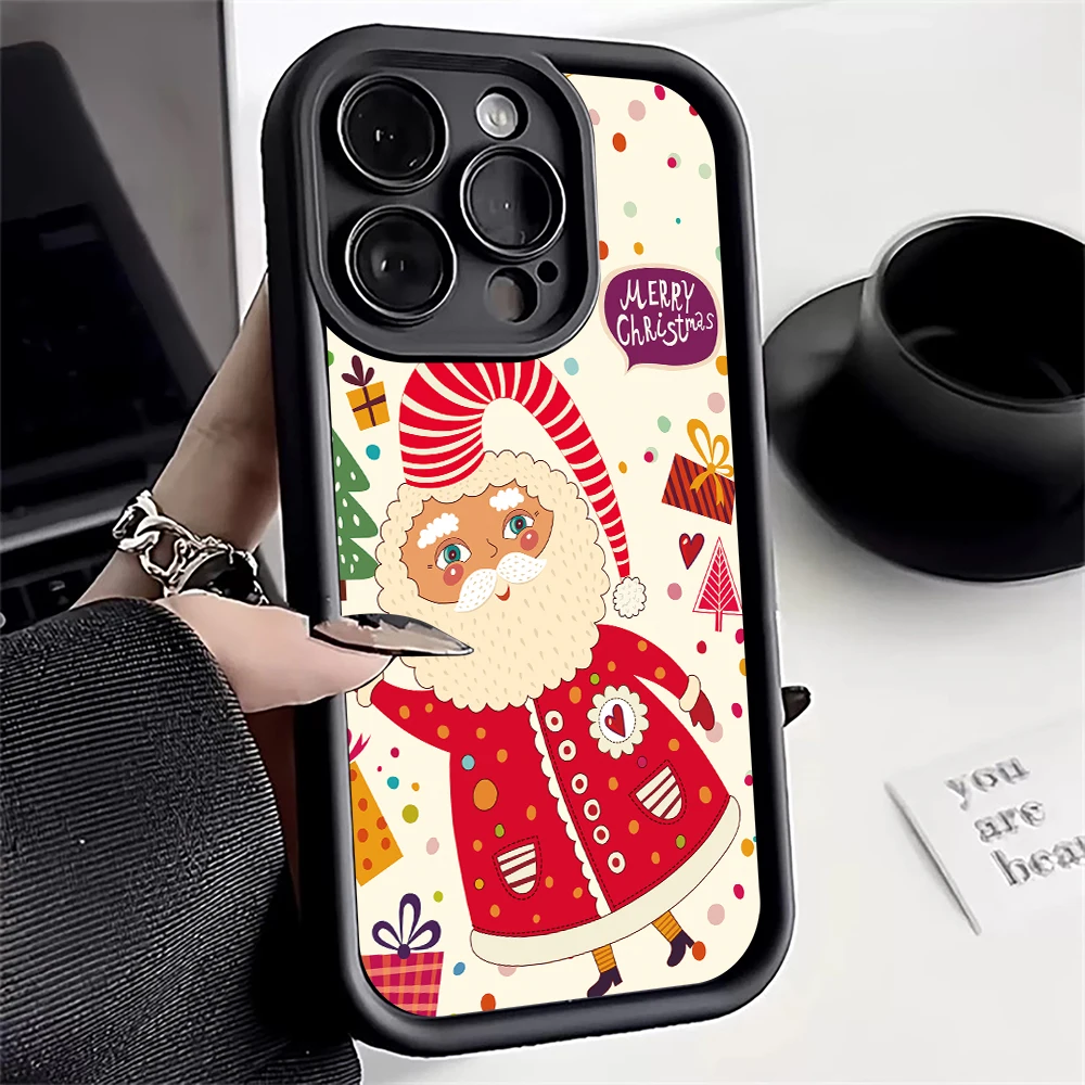 

Christmas Santa Claus Phone Case For Xiaomi Redmi Note 14 13 12 11 Pro Plus 5G 12S 11S 10S Redmi 14C 13C 12C Soft Silicone Cover