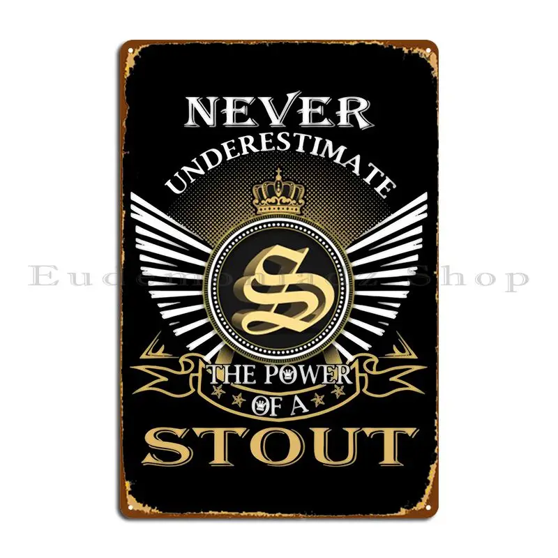 Stout Surname Metal Plaque Create Home Living Room Garage Design Tin Sign Poster