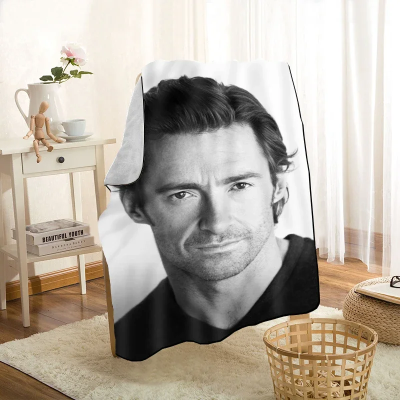 New Hugh Jackman Throw Blanket Personalized Blankets On For The Sofa/Bed/Car Portable 3D Blanket For Kid Home Textile Fabric