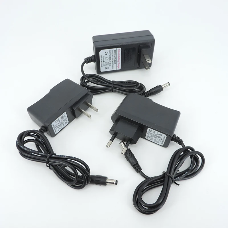 드릴 드라이버용 전원 공급 장치 충전기, 수 플러그, 18650 리튬 배터리용, 8.4V 1A 2A 1000ma 2000ma, DC 5.5x2.5mm