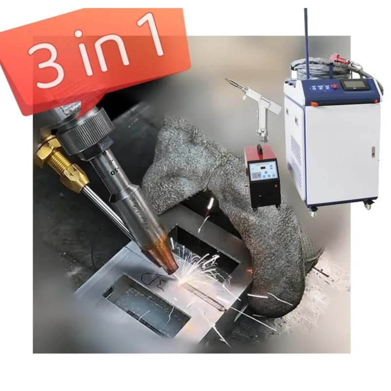 3Kw 3-In-1 Multi-Function Steel Sheet Cleaning Hine With Fiber Laser Metal Welding And Cutting