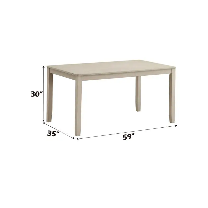 طقم طعام من خشب البلوط الخفيف مكون من 7 قطع مع كراسي خلفية متقاطعة وطاولة مستطيلة