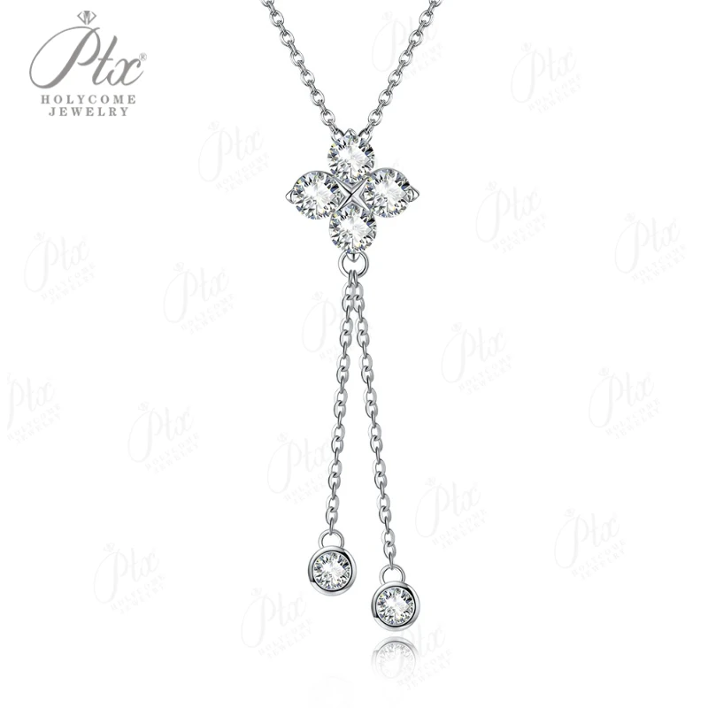 

Geometric Series Necklace 925 Silver Exquisite Moissanite Necklace Is An Elegant Piece of Women's Jewelry Ideal As A Gift