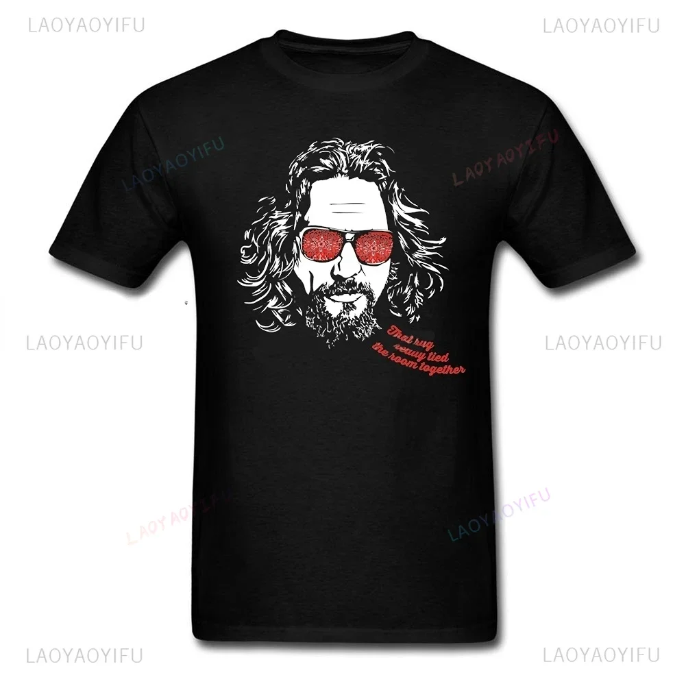 Hipster The Big Lebowski The Dude Graphic T Shirt Kpop Clothes for Men O-neck Women Funny Short Sleeve T-Shirt Tees Ropa Hombre