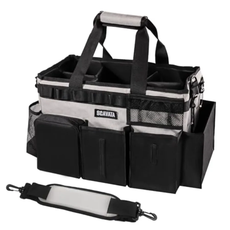 Wearable Cleaning Caddy Bag, Cleaning Caddy plies Organizer with Handle and Shoulder Straps for Housekeepers, Under Sink and Ca