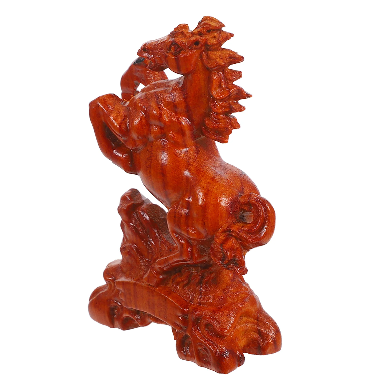 

Elegant Wooden Horse Statue Finely Carved Animal Sculpture for Home Office Study Symbolizes Strength Prosperity