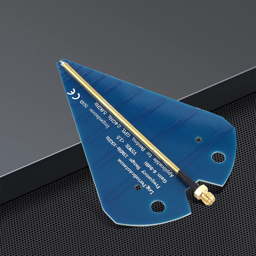 Antenna periodica mini log da 1300 MHz-10 GHz Guadagno 6-9 dB Antenna RF direzionale log-periodica a banda ultra larga per la misurazione a banda larga