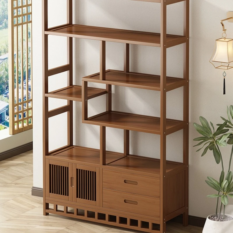 New Chinese-style Bogu frame, tea room rack, tea display cabinet, non-solid wood partition, Duobao Pavilion living room ornament