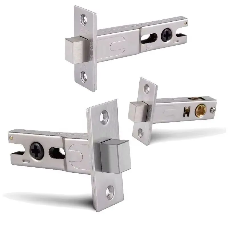 2PCS Metal European Mortise Door Lock Tongue Lock Cylinder Core Door Bolt Repair Parts Center Distance 45mm/60mm/70mm