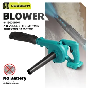 NEWBENY - منفاخ الهواء الكهربائي اللاسلكي ورقة وكاسحة الثلج ممسحة جامع الغبار لبطارية ماكيتا 18 فولت 2 في 1 أفضل 8 مبيعات محراث الثلج - رقم 2