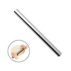 1PC Kitchen Rolling Pin Stainless Steel Non-Stick Cake Fondant Pastry Rolling Pin For Kitchen Cake Roller Crafts Baking