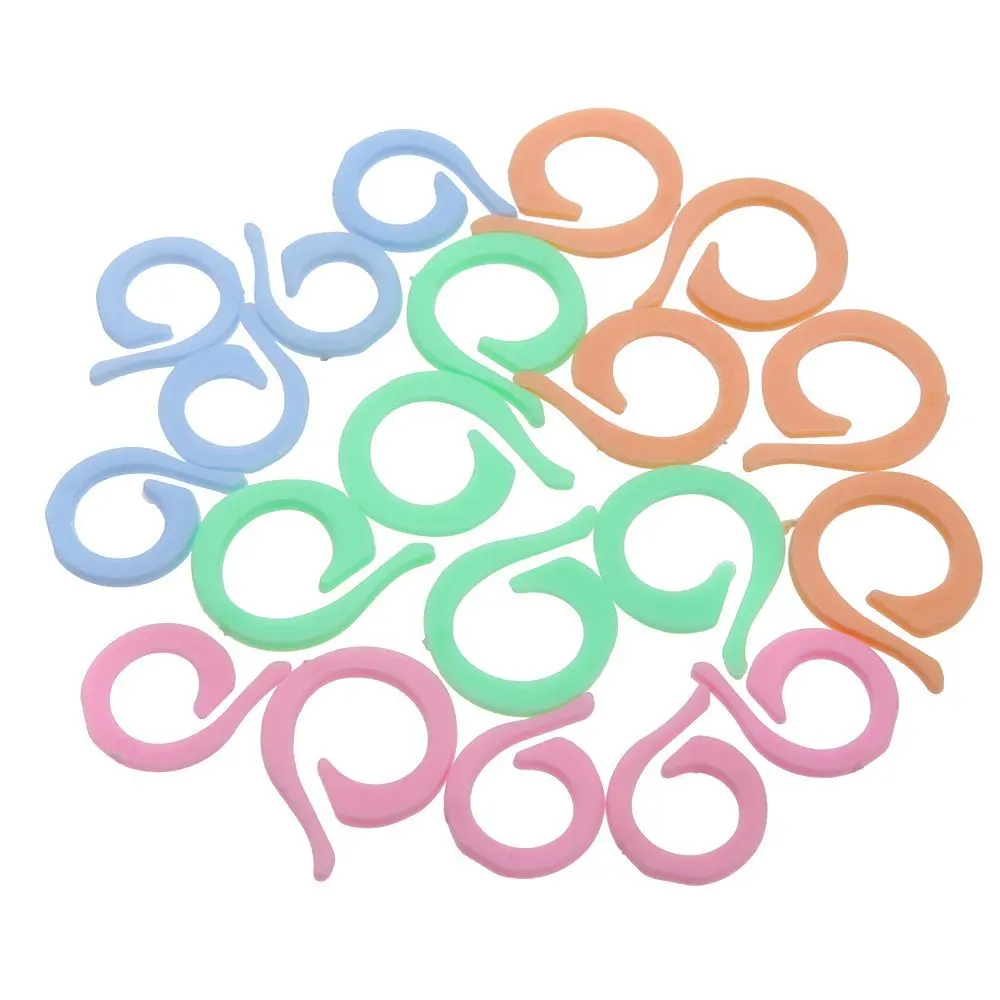 

20Pcs Colorful Crochet Locking Stitch Marker Knitting Ring Maker Holder Set CNIM Hot