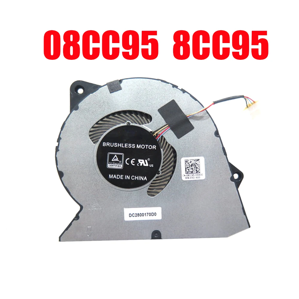 

Laptop CPU Fan For DELL For Latitude 3445 Chromebook 08CC95 8CC95 NS75C40-22J01 DC2800170D0 DC5V 0.50A 3.6CFM