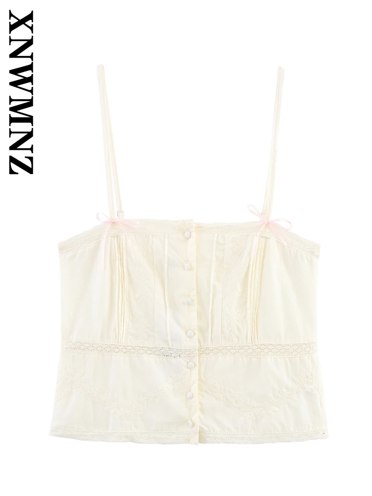 

XNWMNZ летний женский вечерний модный жилет без рукавов на плечах, простой женский тонкий плечевой ремень, топ без спинки, сексуальный мини-топ с бантом