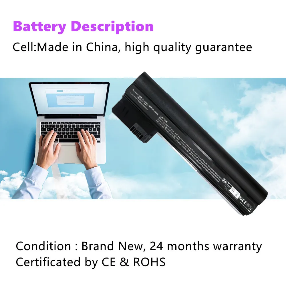 Laptop Battery For HP Mini CQ10-400 Mini 110-3000 110-3100 HSTNN-CB1T HSTNN-CB1U HSTNN-DB1T HSTNN-DB1U HSTNN-E04C