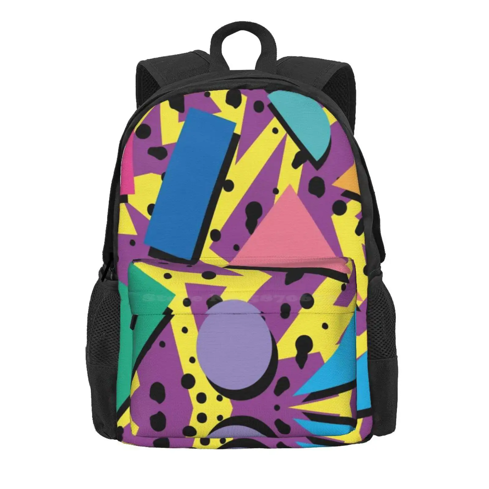 Memphis Pattern 18 - Retro 90S / 80S Hot Sale Schoolbag Backpack Fashion Bags Memphis Pattern Memphis Design 90S 1980S