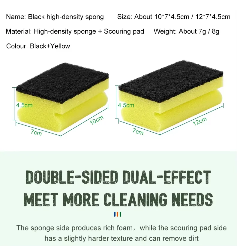2-PC Dishwashing Sponge,Kitchen Cleaning Scrubbing Tool,Scrubbing Sponge Pad,Dishcloth Suitable for Kitchen Pot Cleaning