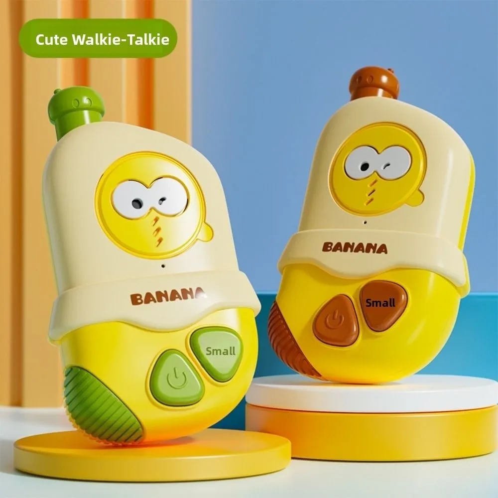 2Pcs Banana Walkie Talkie Cartoon Transceiver Mini Handheld Walkie Talkie No Radiation Car Styling Long-distance Radio Phone