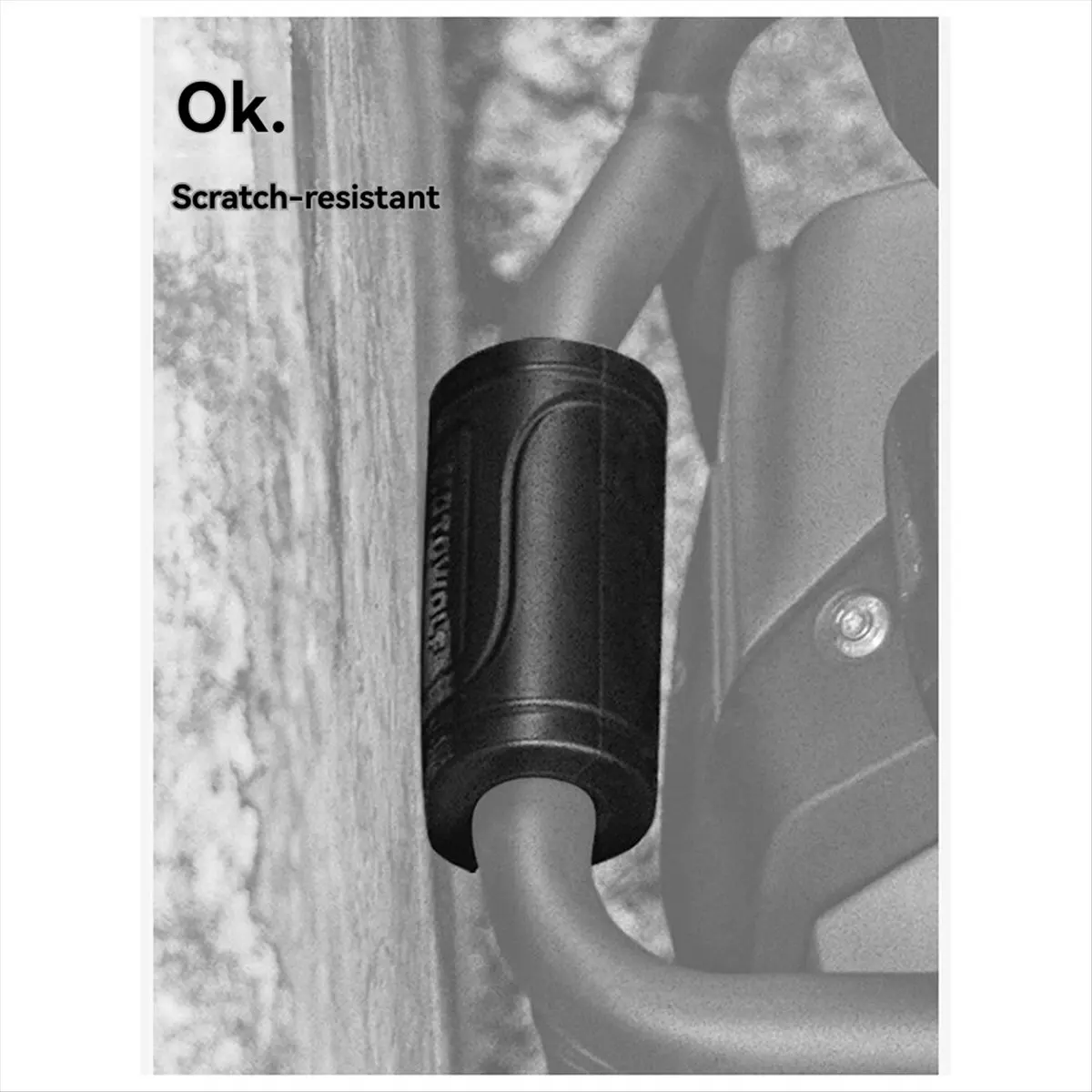 A23Z Motorcycle 25mm Engine Guard Fall Prevention Ball Protected Block Crash Bar Bumper Protector Decorative Black Cylinder