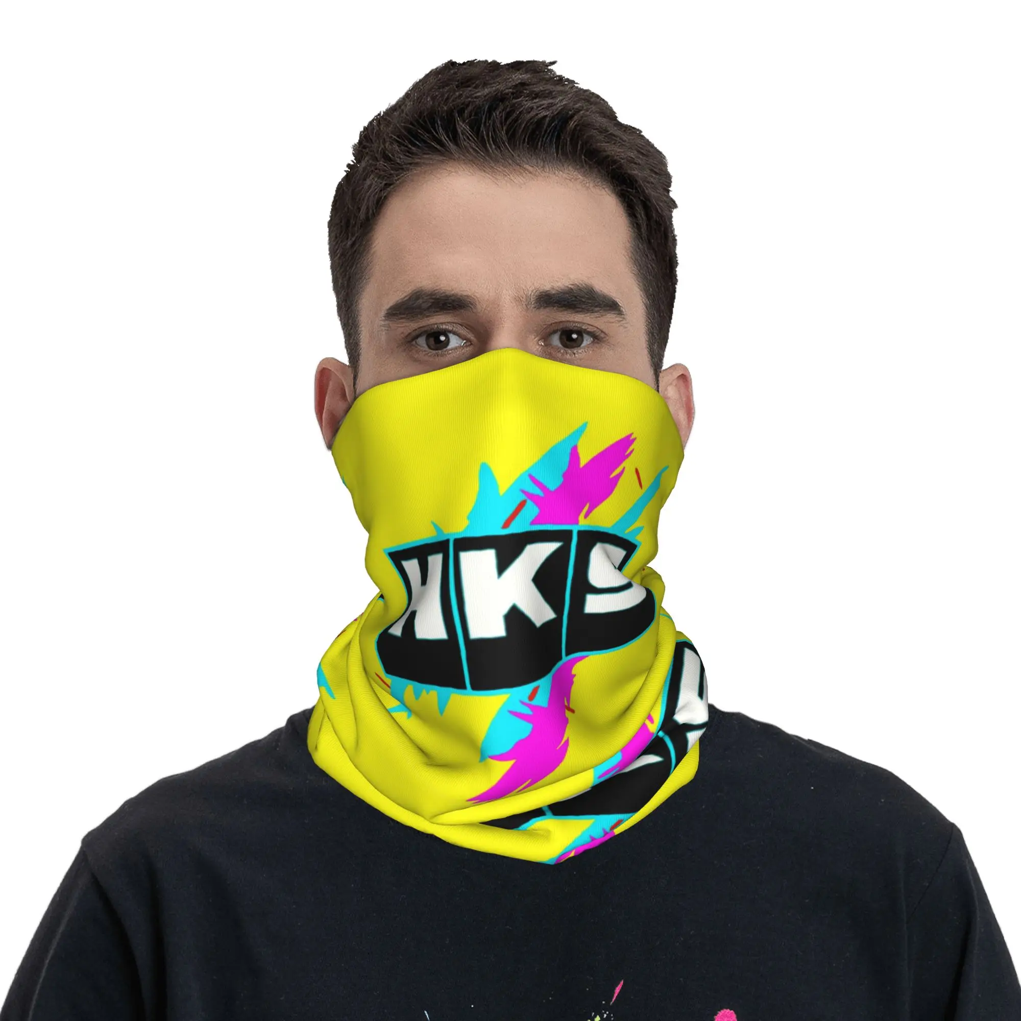

Custom H-HKSES Motor Race Rally Bandana Winter Neck Warmer Men Windproof Wrap Face Scarf for Ski Gaiter Headband