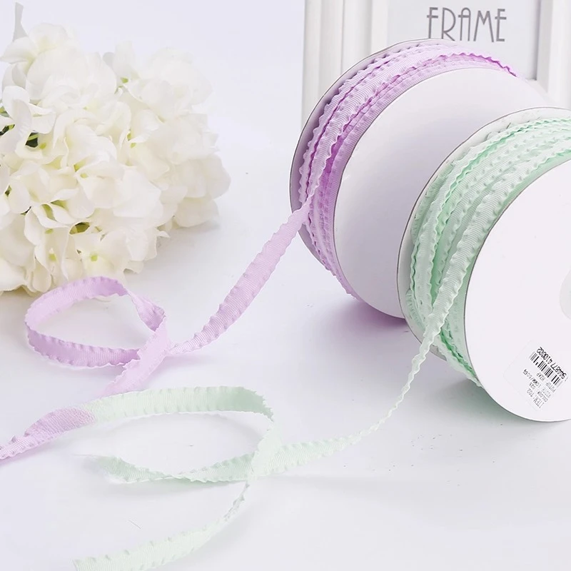 50 metri/rotolo 10mm elastico increspato pizzo fai da te indumento decorazione nastro vestiti biancheria intima materiali ausiliari fascia per capelli accessori per cucire