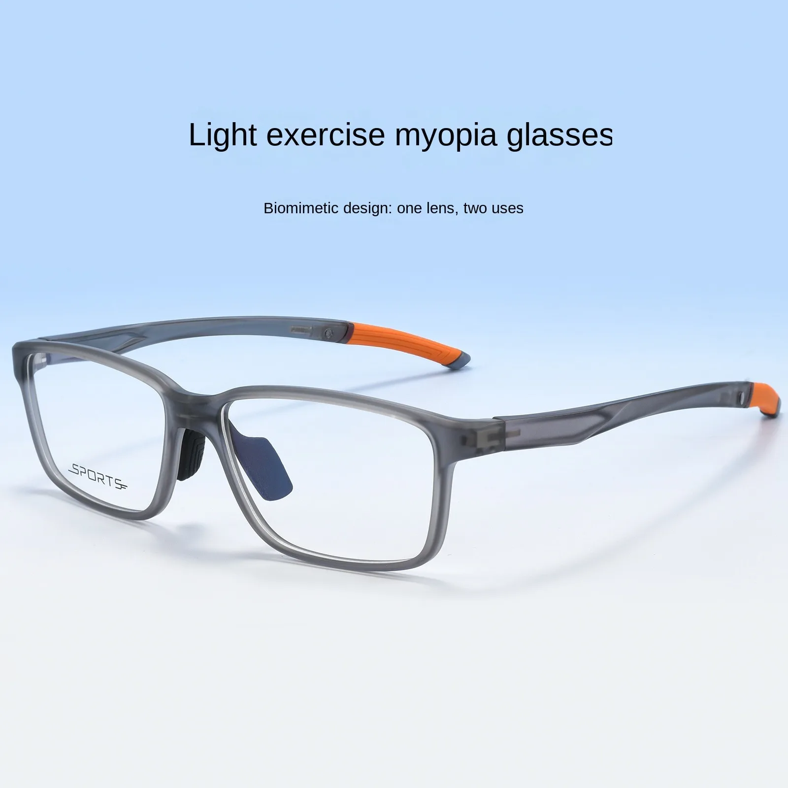 New wrap-around ultra-light sports glasses for men 5030YD, foldable mantis arm frame, suitable for running and playing ball